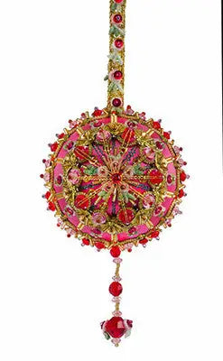 Ornate pink and gold Christmas ornament from The Cracker Box Ornament Kits Baby o Baby