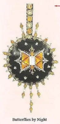 Ornate jewel-encrusted butterfly brooch from The Cracker Box Christmas Ornament kit
