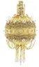 Ornate antique gold pendant from The Cracker Box Christmas Ornament kits
