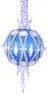 Ornate blue and white glass Christmas ornament from The Cracker Box Golden Oldie ornament kits