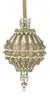 Ornate gold-toned Christmas ornament from The Cracker Box Klondike Gold ornament kit