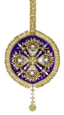 The Cracker Box Inc Christmas Ornament Kit Edelweiss on Lavender