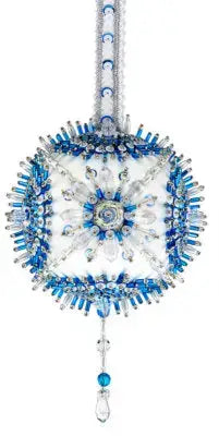 The Cracker Box Inc Christmas Ornament Kit Edelweiss on Lavender