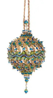 Ornate jeweled Christmas ornament from Cracker Box Holiday Festival collection in purple