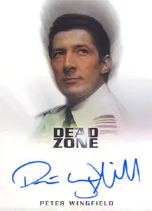 Autographed Peter Wingfield promotional photo card from The Dead Zone trading cards