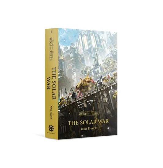 Hardcover science fiction novel with detailed cityscape cover from the Solar War paperback