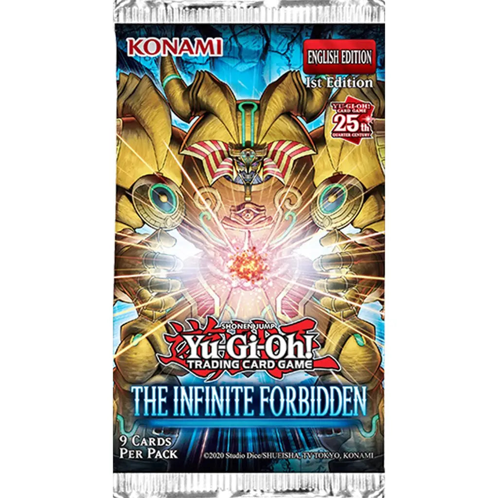 Yu-Gi-Oh! The Infinite Forbidden Booster Pack featuring Exodia Fusion Monster artwork