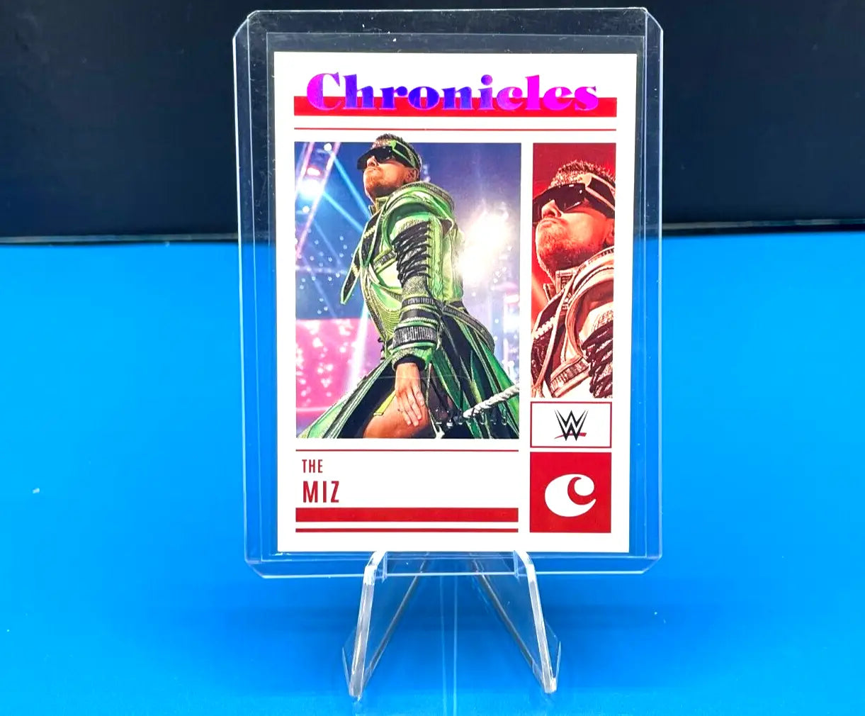 The Miz trading card featuring Pink Parallel from Panini Chronicles WWE 2023