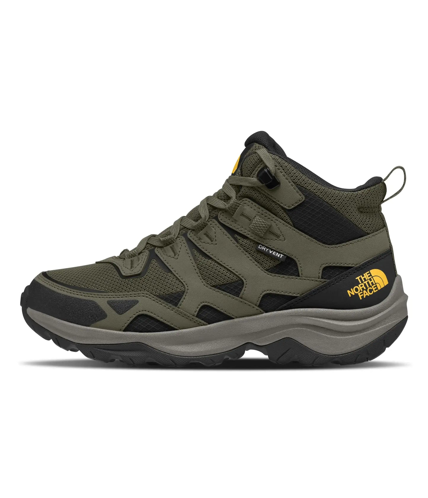 Olive green THE NORTH FACE Mens Hedgehog Fastpack 3 Mid waterproof hiking shoe
