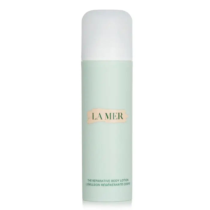 Mint green reparative body lotion bottle with white cap, 160ml, ideal for nourishing skin