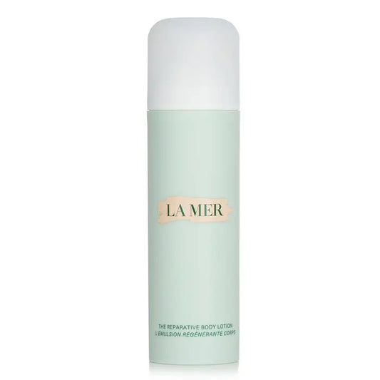Mint green reparative body lotion bottle with white cap, 160ml, ideal for nourishing skin