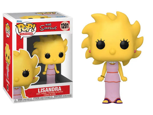 Funko Pop Lisandra figure from The Simpsons in pink dress for collectors and fans