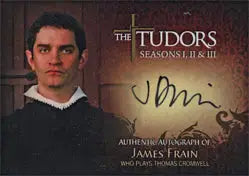 Autographed trading card of James Frain as Thomas Cromwell from The Tudors series