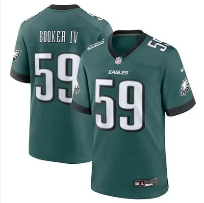 Green Philadelphia Eagles Nike Thomas Booker IV midnight green jersey with BOOKER IV on back