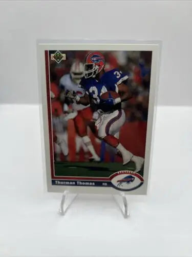 Thurman Thomas 1991 Upper Deck trading card featuring Buffalo Bills star player