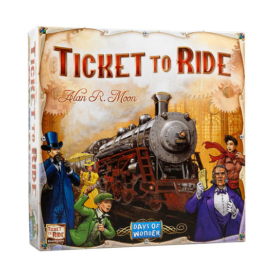 Ticket to Ride board game showing colorful map and train pieces for strategic fun