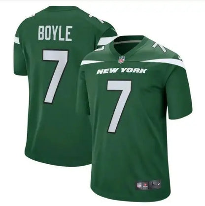 Green Tim Boyle New York Jets Nike Game Jersey with Boyle 7 number for Jets Nike Game collection