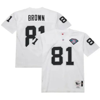 White Tim Brown Las Vegas Raiders 1994 throwback jersey with number 81