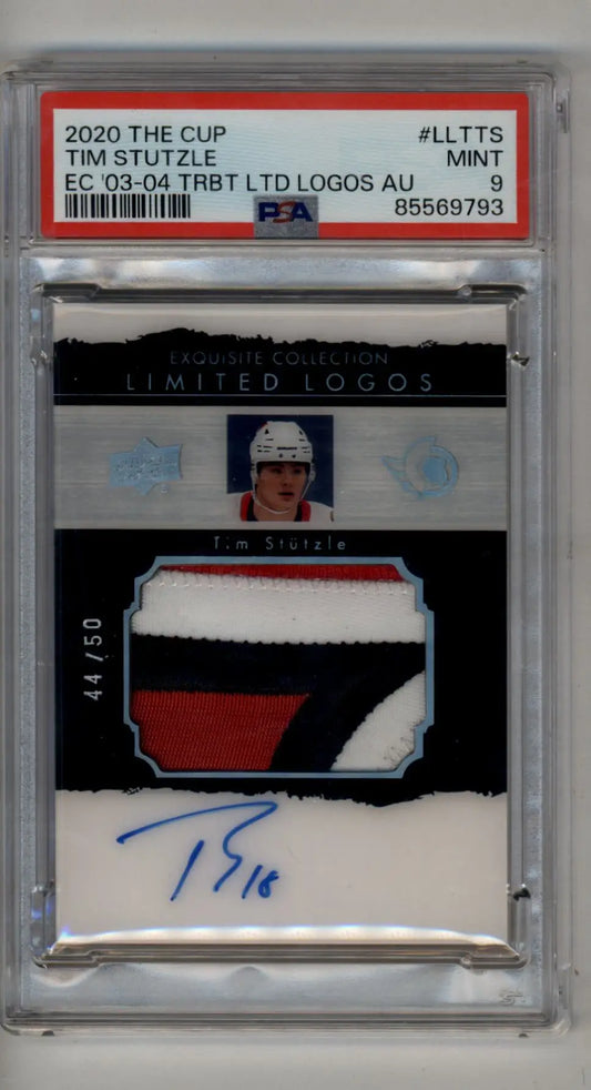 Tim Stutzle 2020-21 The Cup Exquisite Collection Limited Logos 44/50 PSA 9 Mint - Singles