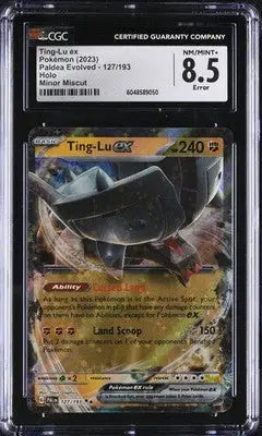 Ting-Lu ex #127/193 English Miscut Error CGC 8.5 2023 Pokemon Paldea Evolved