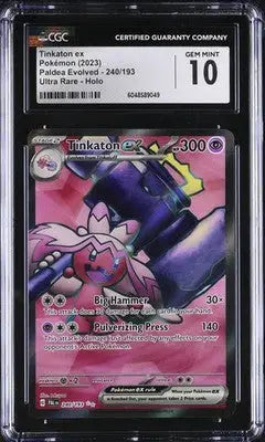 Tinkaton ex #240/193 English Ultra Rare CGC 10 2023 Pokemon Paldea Evolved