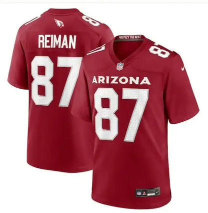 Red Arizona Cardinals Nike Team Game Jersey with number 87 displayed in product Tip Reiman