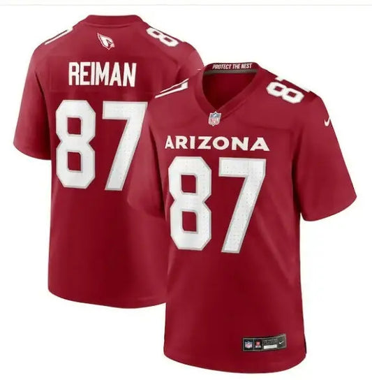 Red Arizona Cardinals Nike Team Game Jersey with number 87 displayed in product Tip Reiman