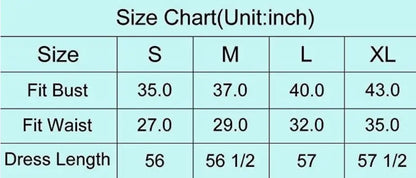 Clothing size chart for Titanic Day Dress in black mesh, size small bust waist dress length