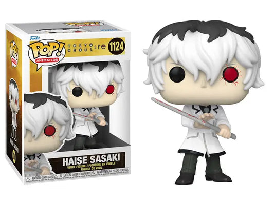 Tokyo Ghoul Haise Sasaki Funko Pop figure from Tokyo Ghoul re displayed for collectors