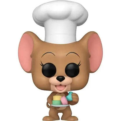 Cartoon mouse Jerry in chef’s hat with colorful macarons - Dessert Funko Pop Figure