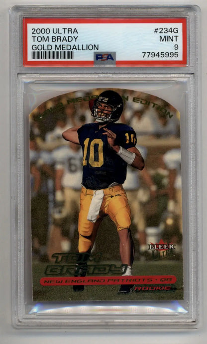 Tom Brady 2000 Ultra Gold Medallion #234G PSA 9 Mint 5995 - Singles