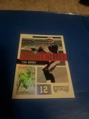 Tom Brady 2018 Panini Playoff Heroes Holofoil NFL Insert trading card in mint condition
