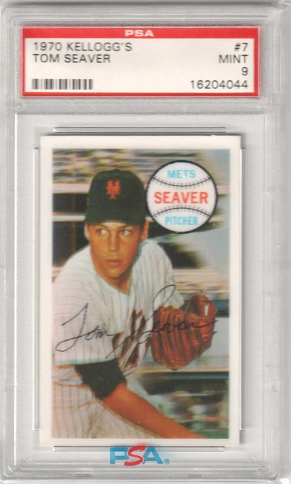 Graded 1970 Kellogg’s Tom Seaver baseball card showcasing mint Mets condition on Columbia Hobby eBay