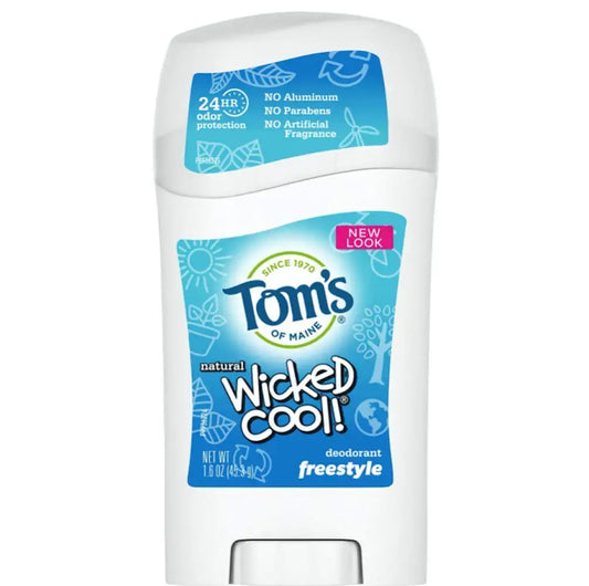 Tom’s of Maine Wicked Cool Kids Deodorant displayed in a sleek container