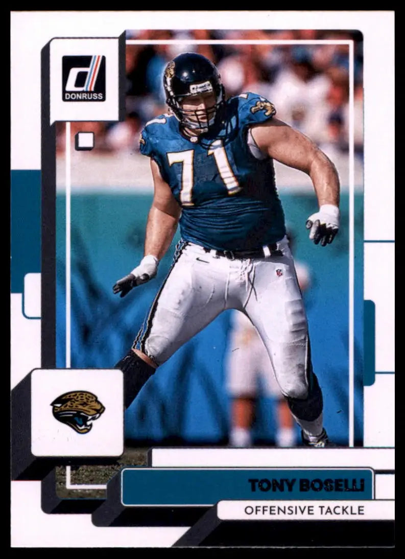 Tony Boselli football card from 2022 Donruss Jacksonville Jaguars series