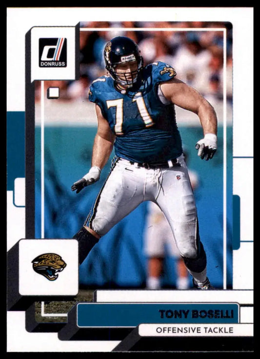 Tony Boselli football card from 2022 Donruss Jacksonville Jaguars collection