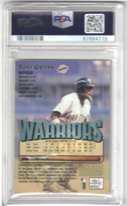 Graded Tony Gwynn baseball card from Columbia Hobby Finest Embossed Refractor collection