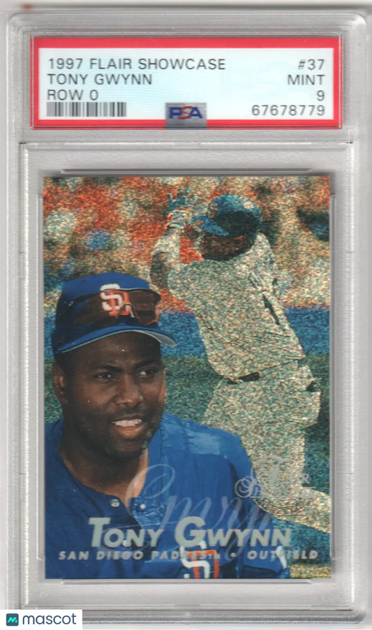 Graded Tony Gwynn 1997 Flair Showcase baseball card from Columbia Hobby PSA 9 Mint