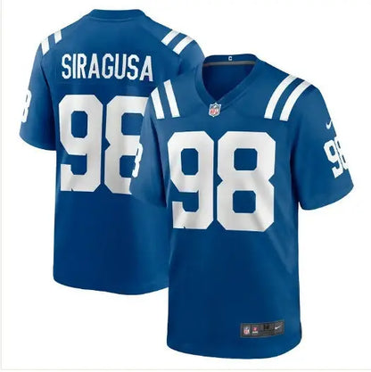 Blue Tony Siragusa Indianapolis Colts Nike Indiana Nights jersey with number 98 and Siragusa name