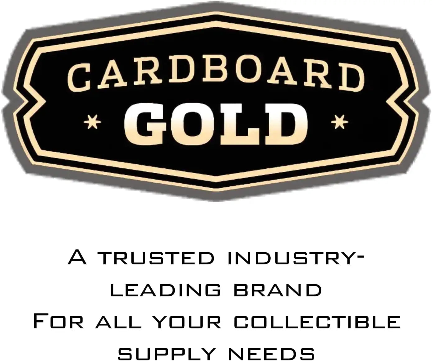 Cardboard Gold logo featured on Toploader Collector Bundle with card protection sleeves