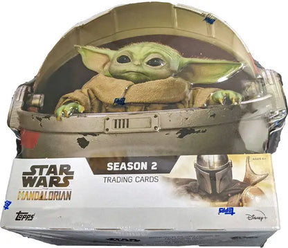 Star Wars Mandalorian Season 2 trading cards with Grogu in Topps tin box