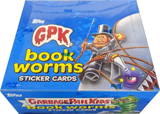 Garbage Pail Kids Book Worms Hobby Box featuring collectible sticker cards