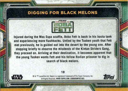 Purple parallel trading card featuring a scene from The Book of Boba Fett series