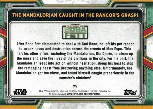 Purple parallel Trading Card featuring a scene from Star Wars The Book of Boba Fett