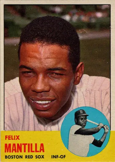 Felix Mantilla Topps Baseball 1963 Base Card 447 collectible baseball card image