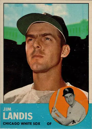 Vintage Jim Landis base card from Topps Baseball 1963 set for collectors