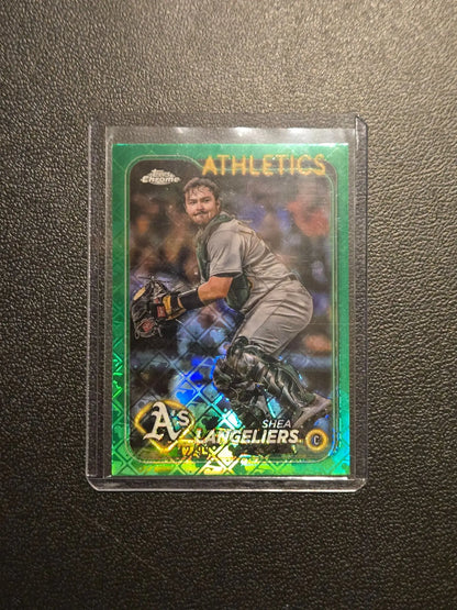 Topps Chrome 2024 Baseball MLB logo refractor Lot of 5 Cards All #’d - Baseball Cards