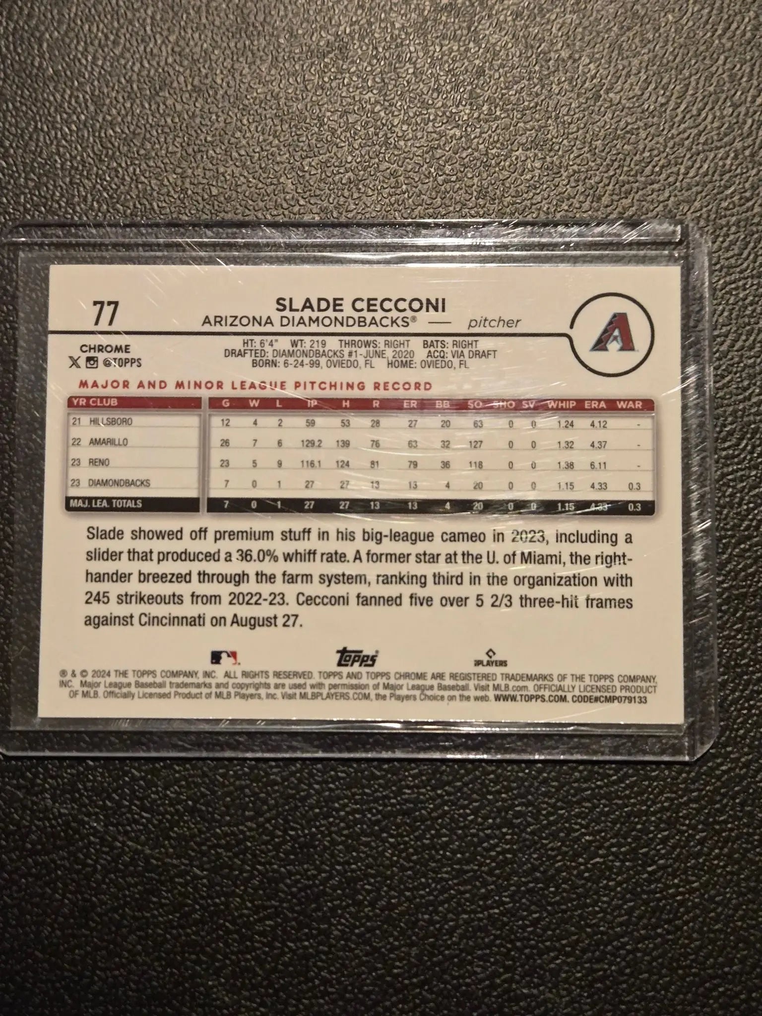 Topps Chrome 2024 Baseball MLB logo refractor Lot of 5 Cards All #’d - Baseball Cards