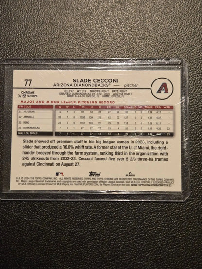 Topps Chrome 2024 Baseball MLB logo refractor Lot of 5 Cards All #’d - Baseball Cards