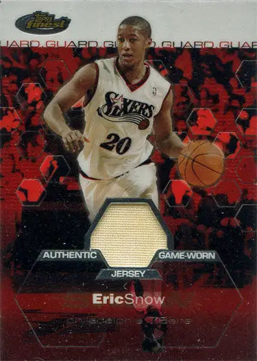 Basketball trading card of Eric Snow in Philadelphia 76ers jersey base card number 20